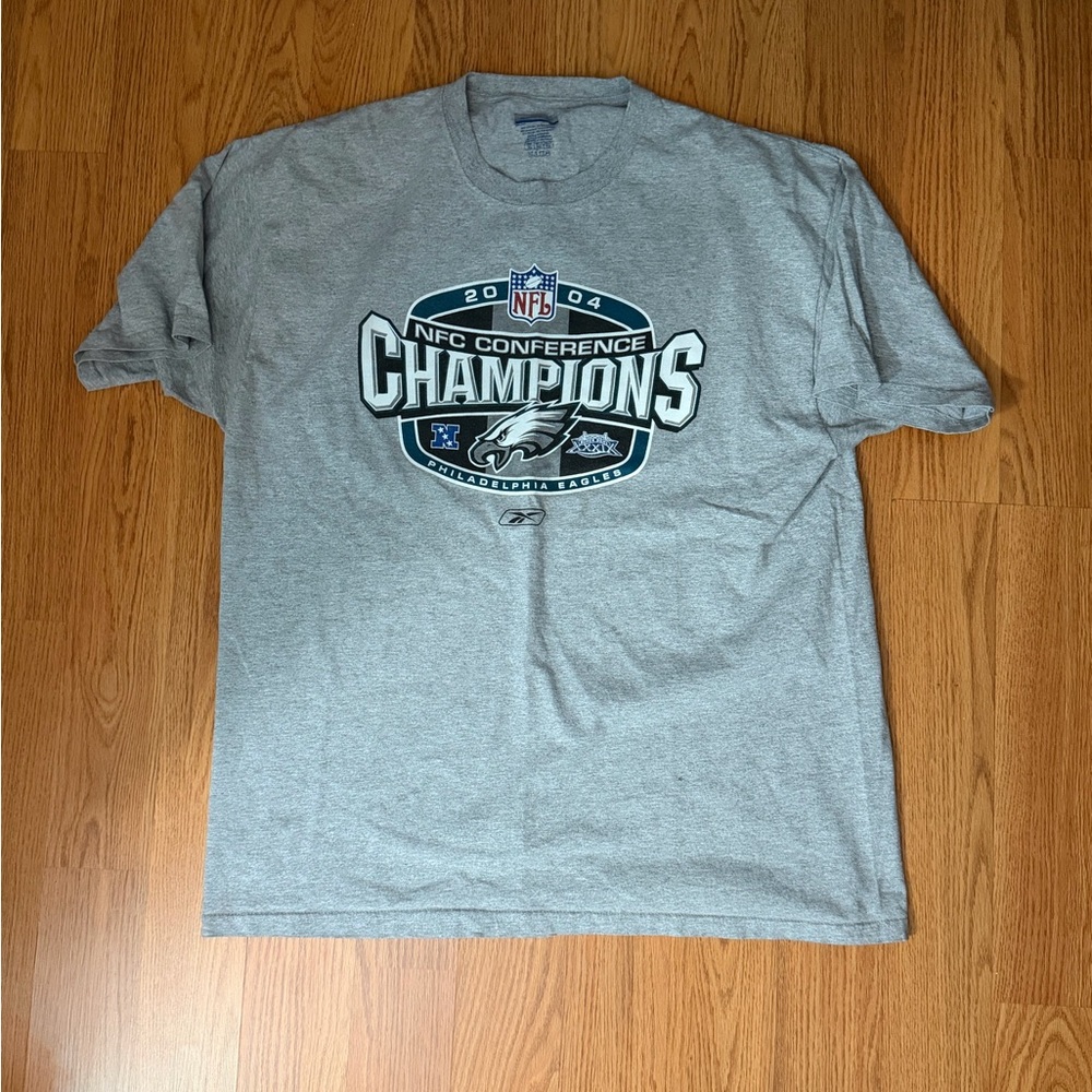 NFL Philadelphia Eagles 2004 NFC Conference Champions Gray Tee